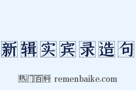 新辑实宾录造句是什么意思的图片